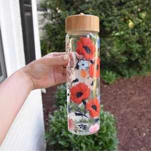 Glass water bottle